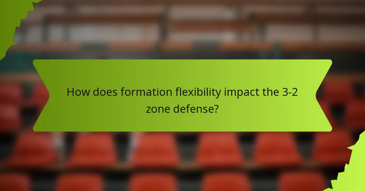 How does formation flexibility impact the 3-2 zone defense?