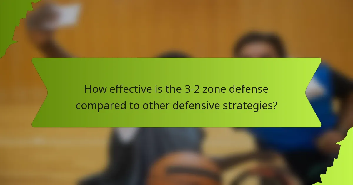 How effective is the 3-2 zone defense compared to other defensive strategies?
