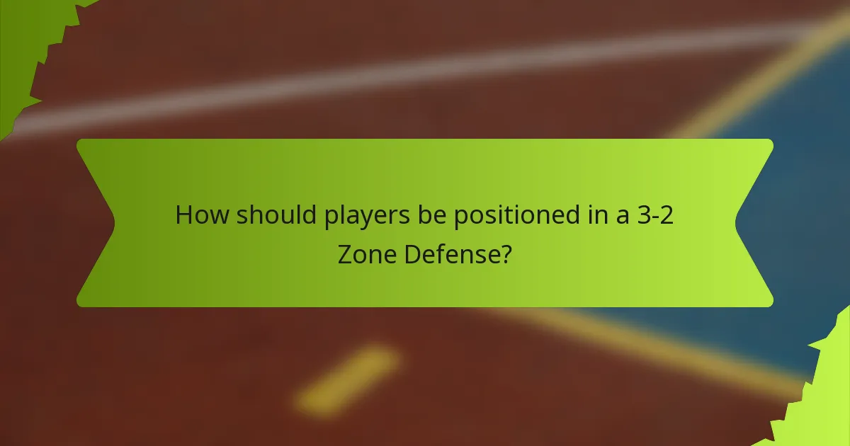 How should players be positioned in a 3-2 Zone Defense?