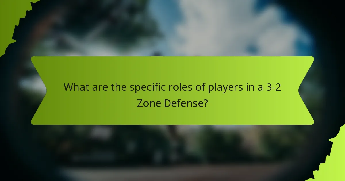 What are the specific roles of players in a 3-2 Zone Defense?