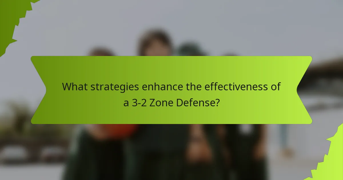 What strategies enhance the effectiveness of a 3-2 Zone Defense?