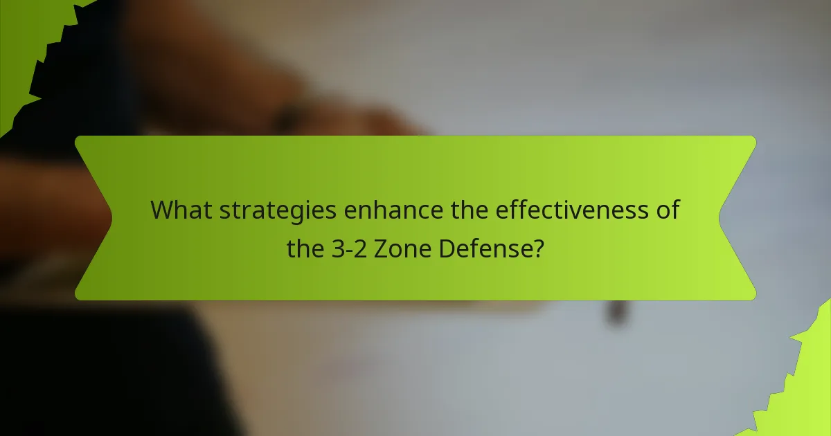 What strategies enhance the effectiveness of the 3-2 Zone Defense?
